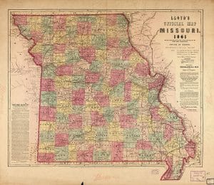 A map of Missouri during the Civil War